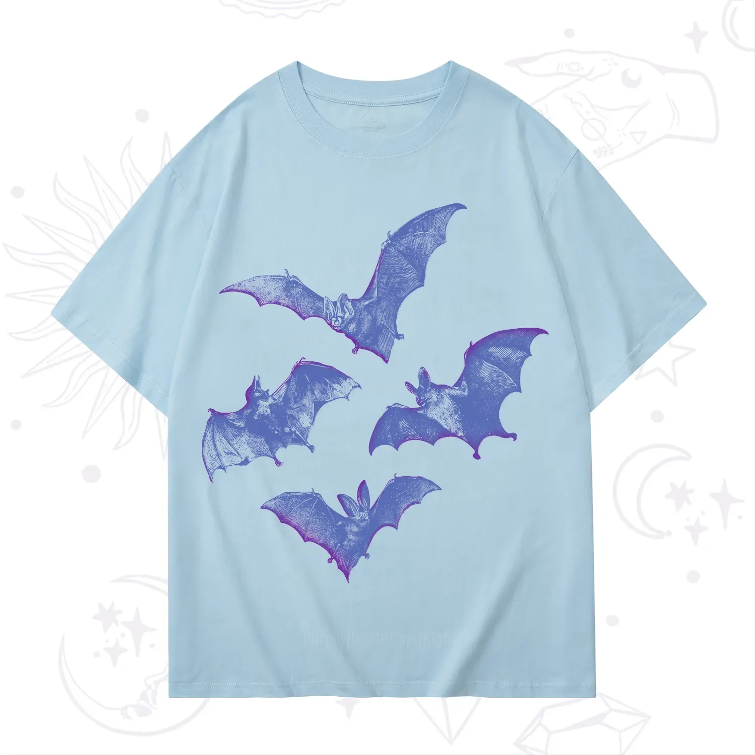 Purplehecate Vintage Bats T-Shirt