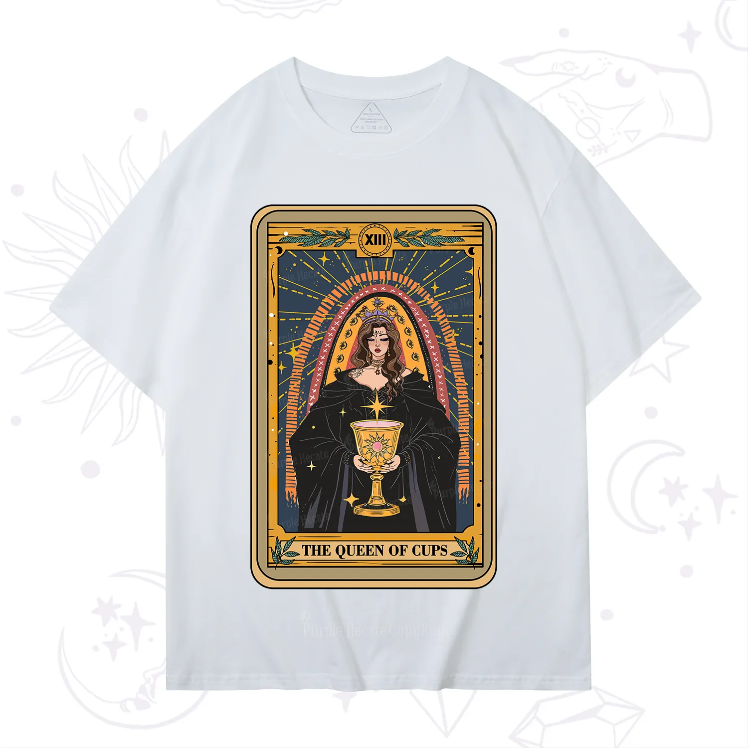 Purplehecate The Queen of Cups Tarot T-Shirt