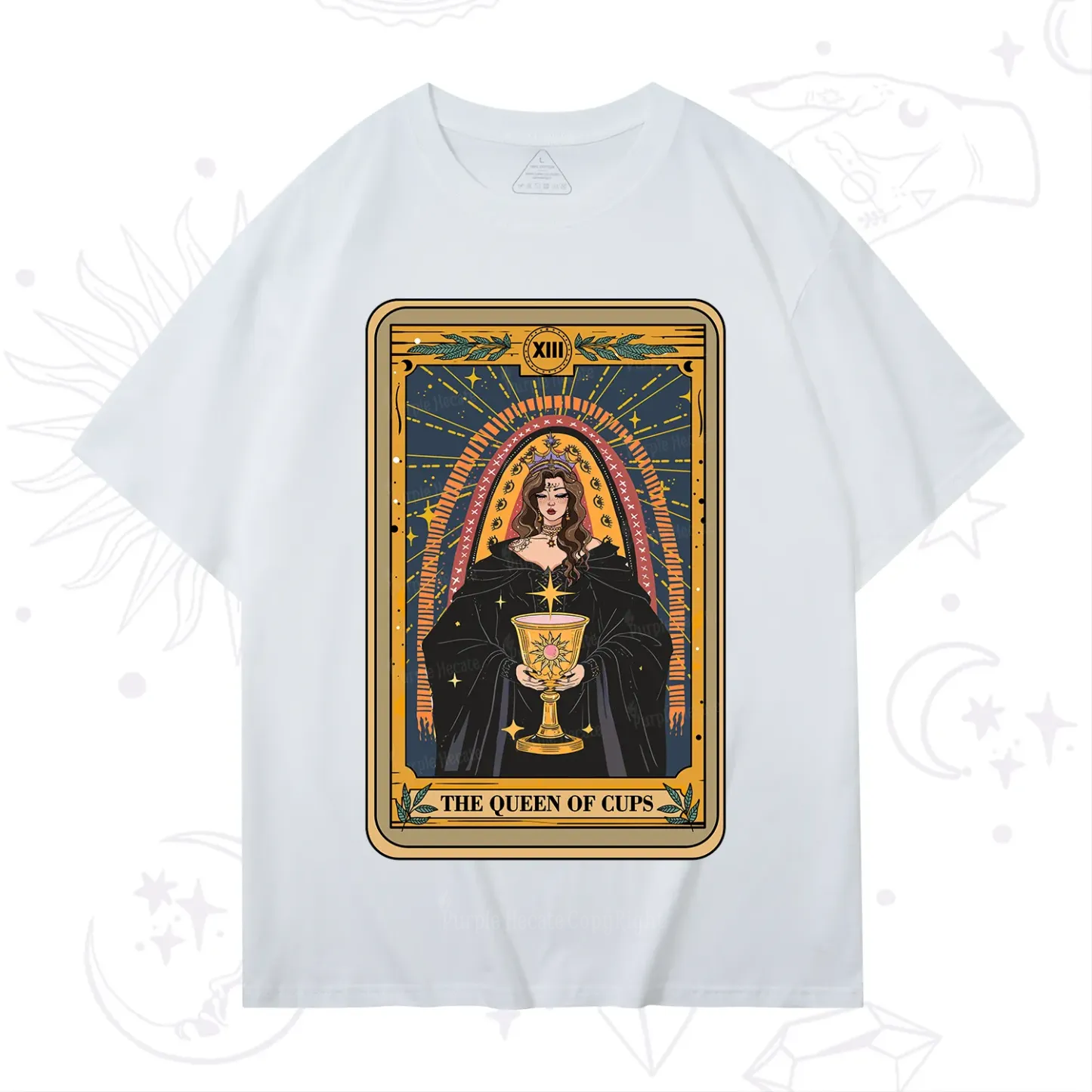 Purplehecate The Queen of Cups Tarot T-Shirt