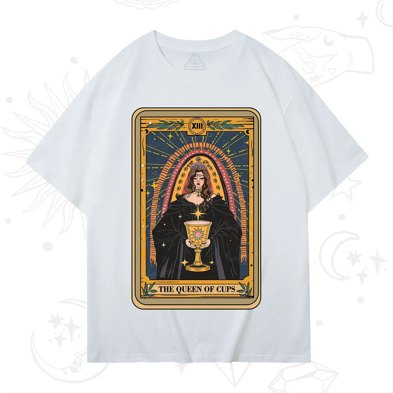 Purplehecate The Queen of Cups Tarot T-Shirt