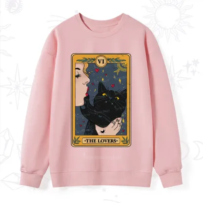 Purplehecate The Lovers Cat Tarot Sweatshirt