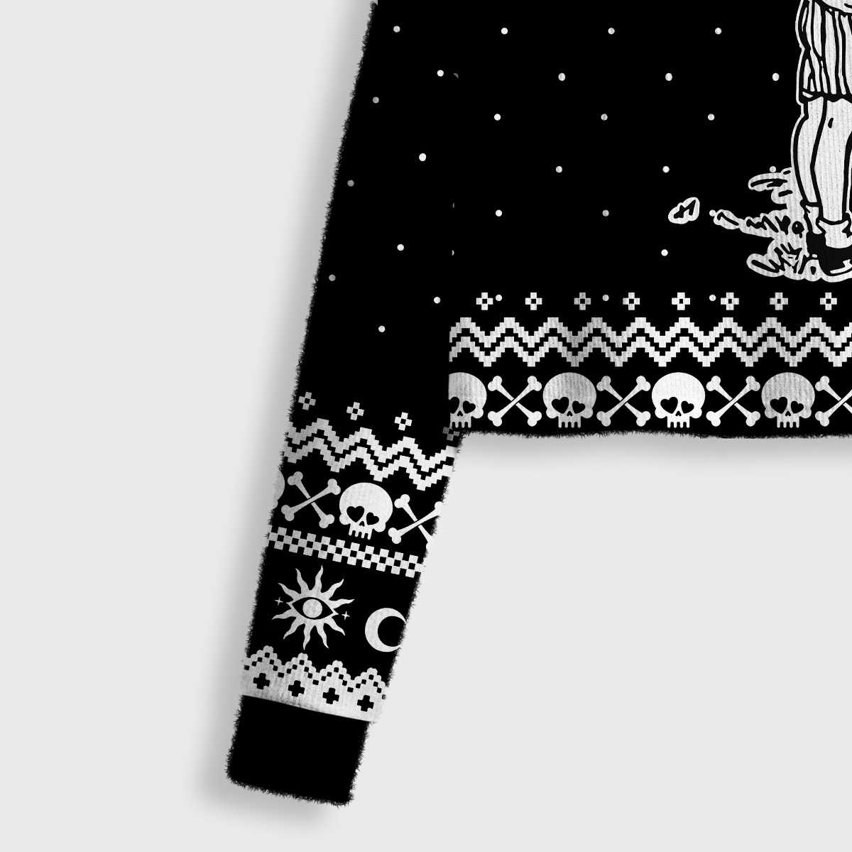 Purplehecate Compost Your Enemies Crop Fuzzy Ugly Sweatshirt