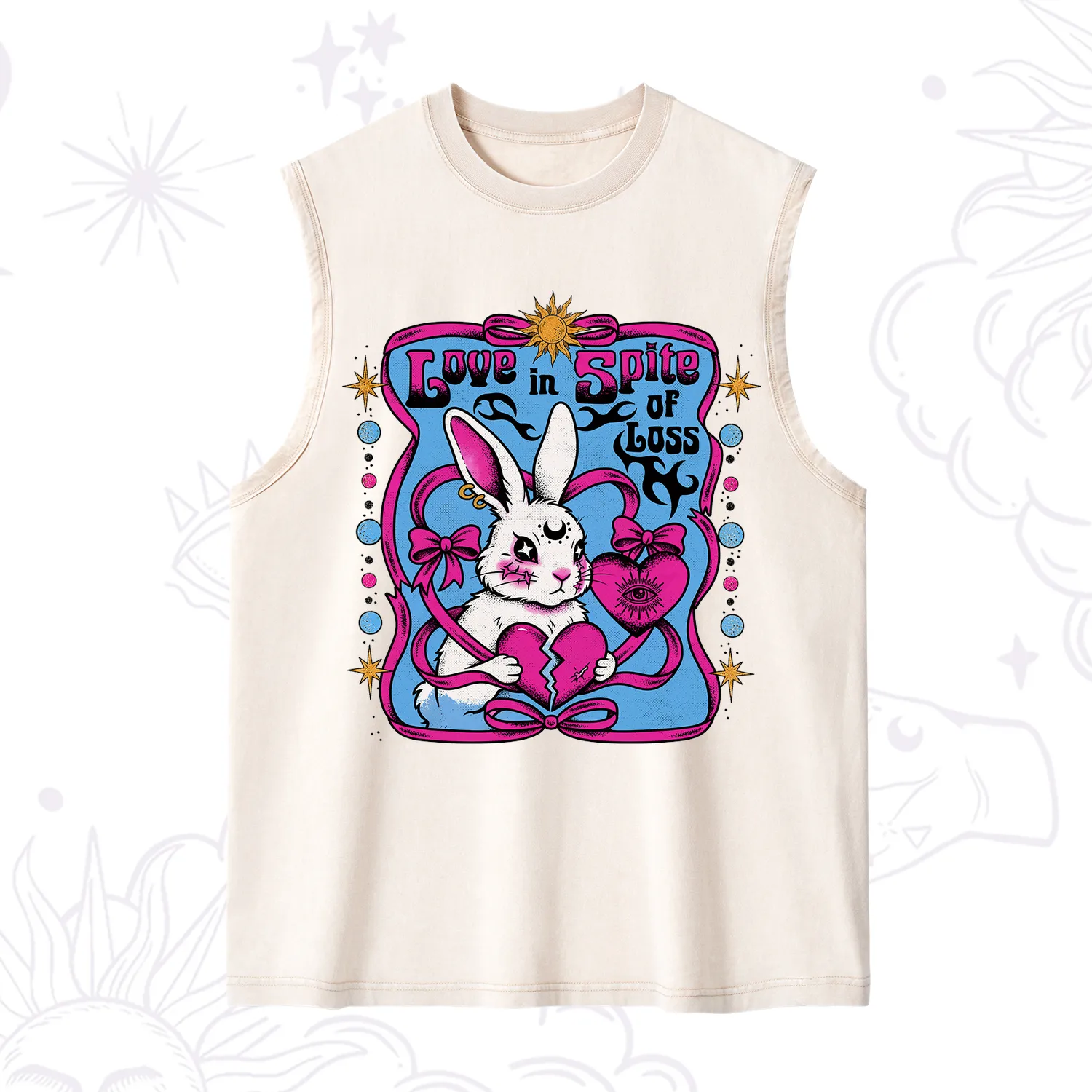 Purplehecate Love in Spite of Loss Bunny Washed Tank