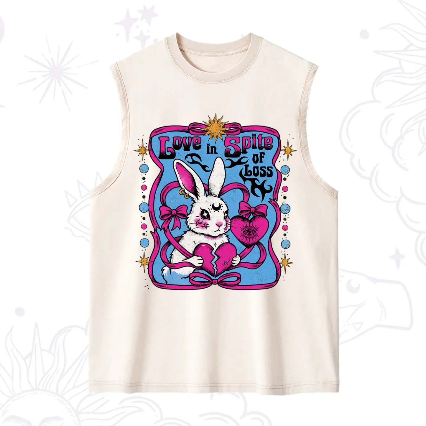 Purplehecate Love in Spite of Loss Bunny Washed Tank