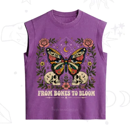 Purplehecate From Bones to Bloom Butterfly Vintage Washed Tank