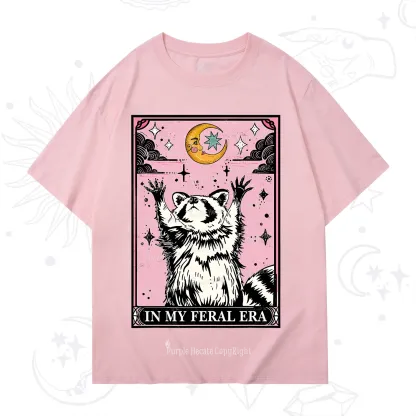 Purplehecate The In My Feral Era Tarot Raccoon T-Shirt