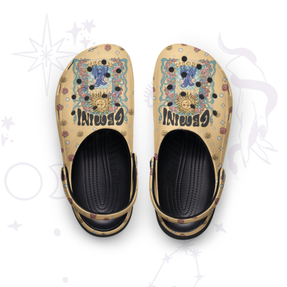 Purplehecate Gemini Spirit Zodiac Rubber Clogs