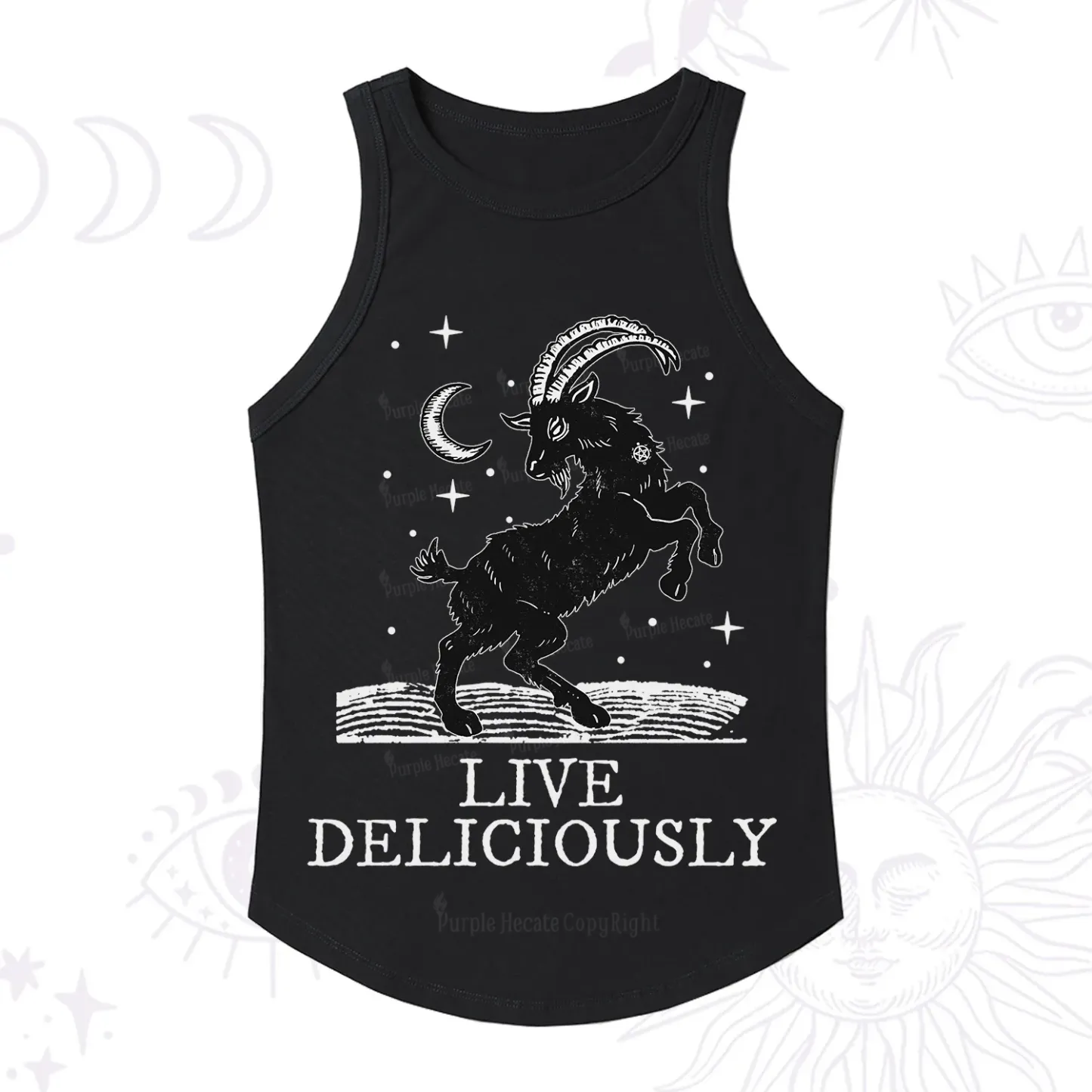 Purplehecate Live Deliciously Racerback Tank Top