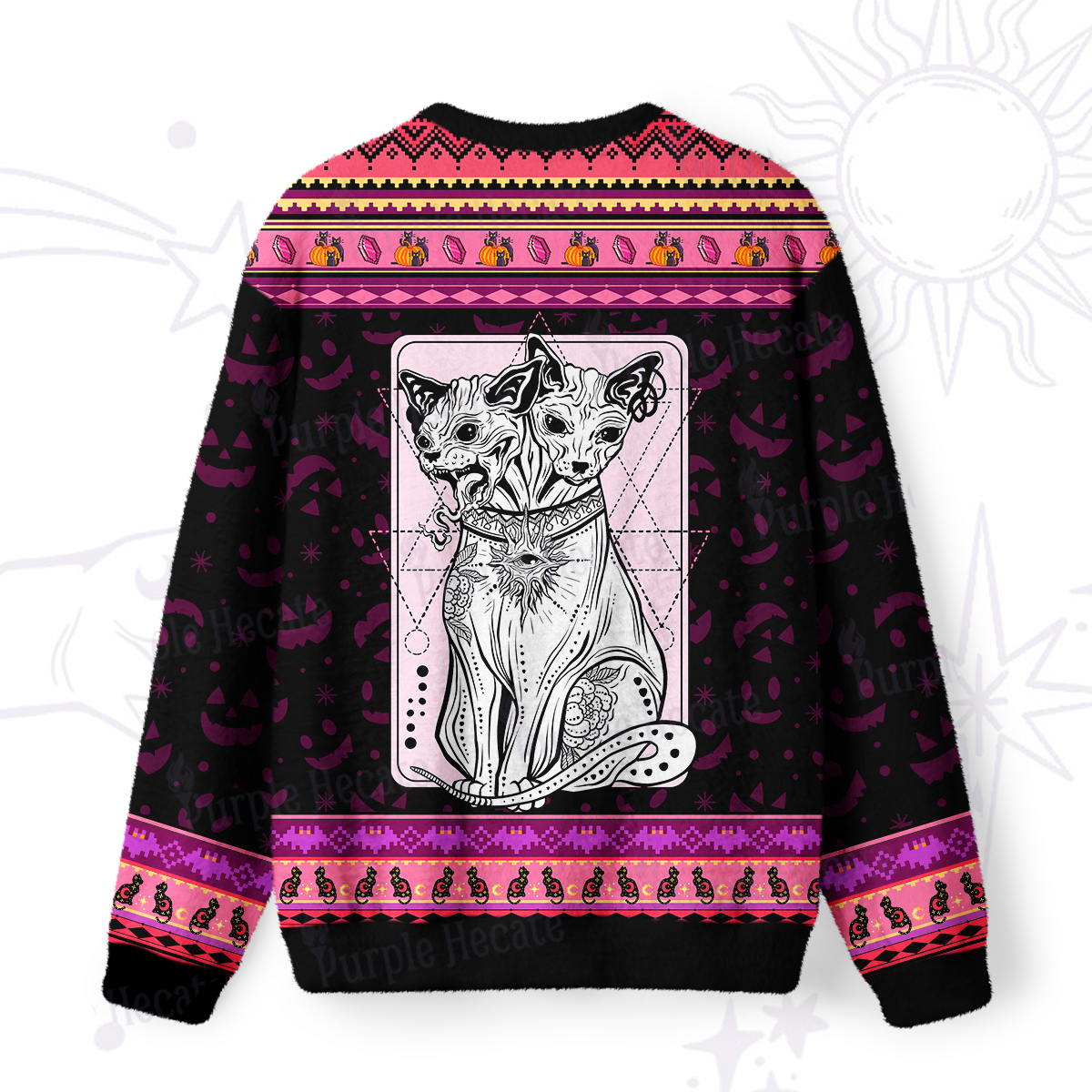 Purplehecate The Cat Goddess Bastet Ugly Halloween Sweatshirts