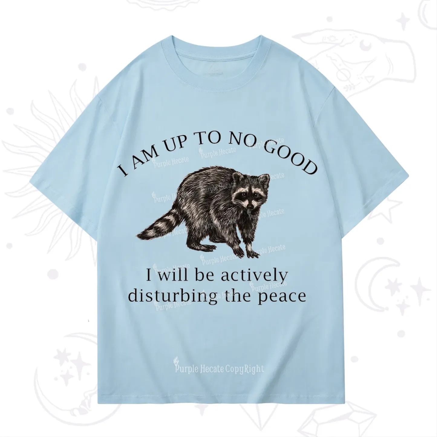 Purplehecate Trash Raccoon Backyard Wildlife T-Shirt