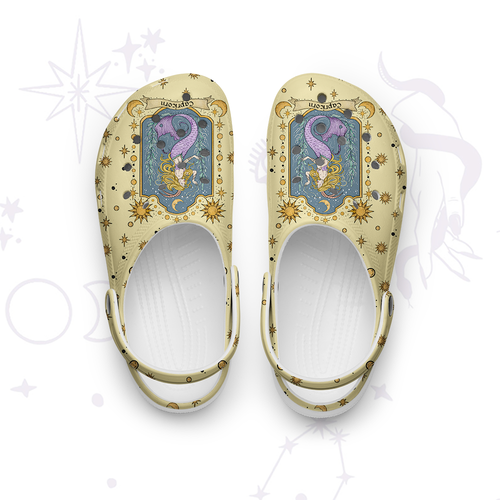 Purplehecate Capricorn Zodiac Rubber Clogs
