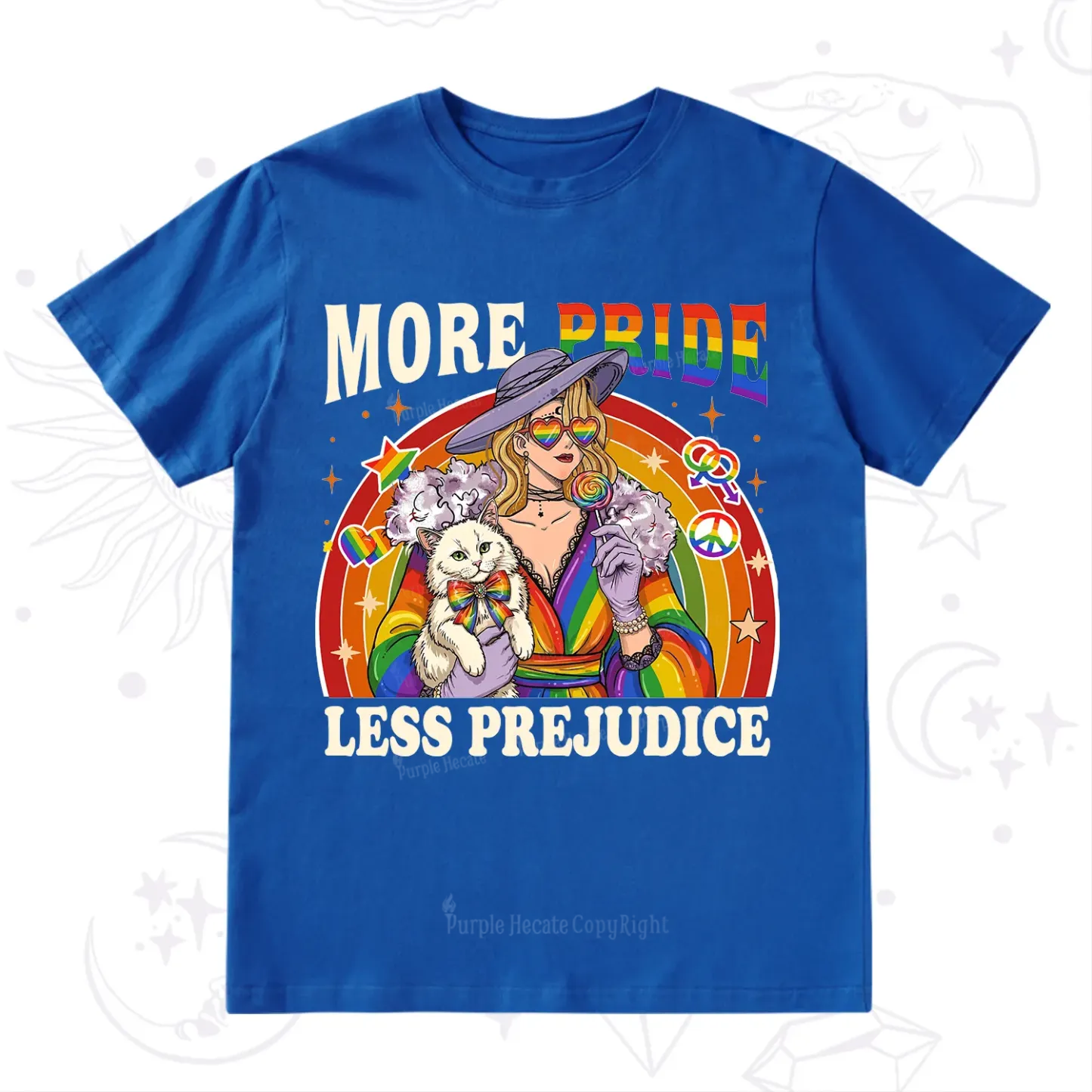 Purplehecate More Pride Less Prejudice Rainbow T-Shirt
