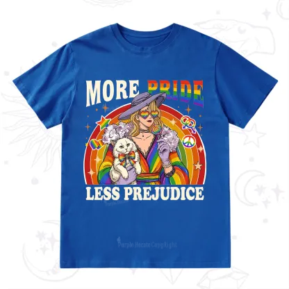 Purplehecate More Pride Less Prejudice Rainbow T-Shirt