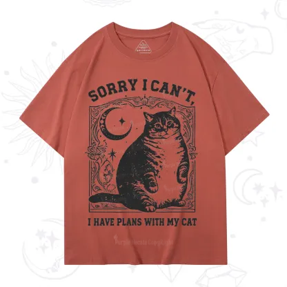 Purplehecate Sorry I Can't I Have Plans With My Cat T-Shirt