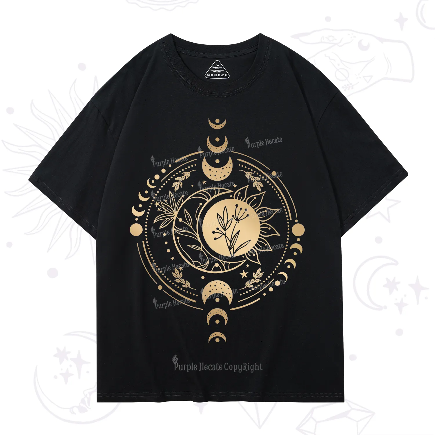 Purplehecate Mystic Moon And Sun T-Shirt