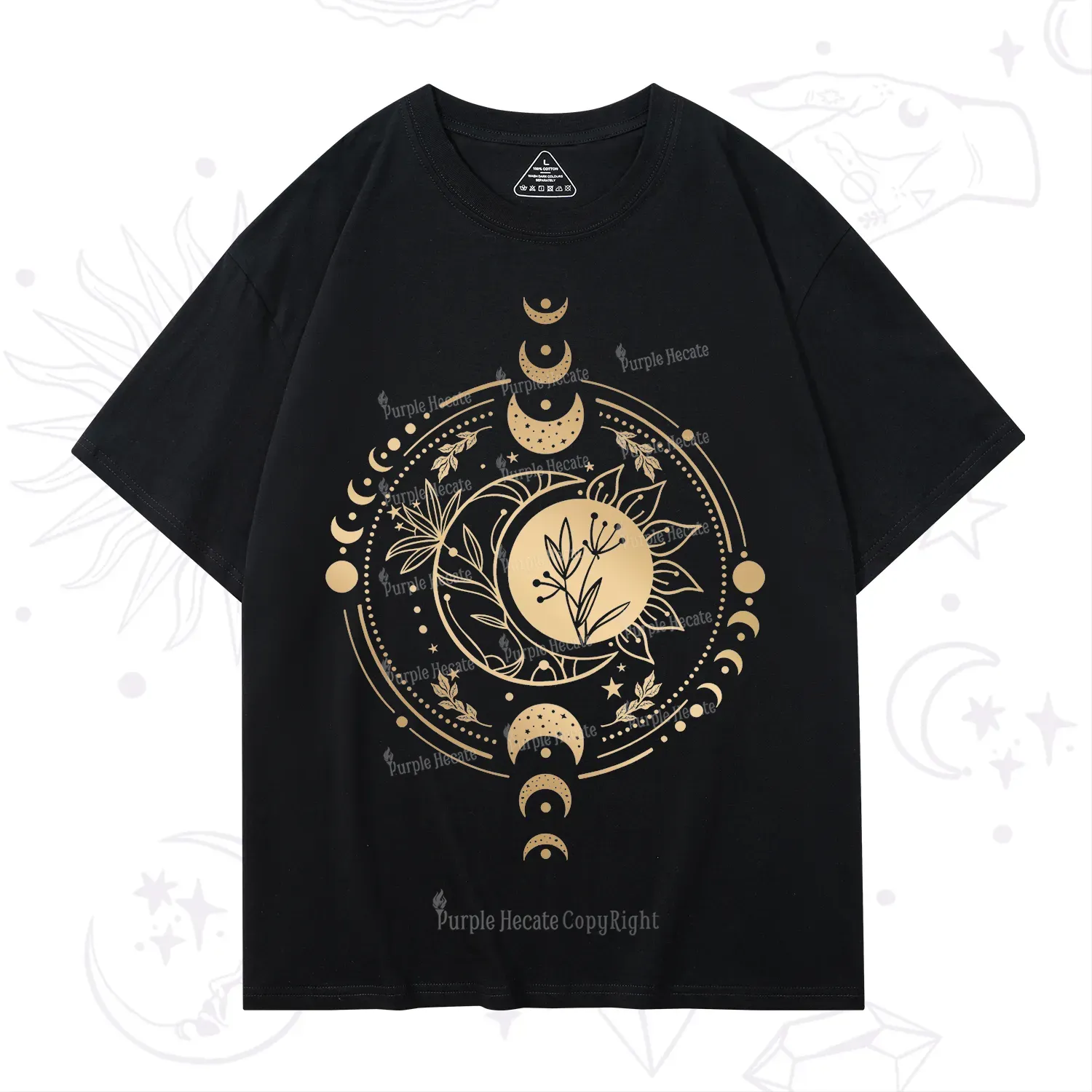 Purplehecate Mystic Moon And Sun T-Shirt