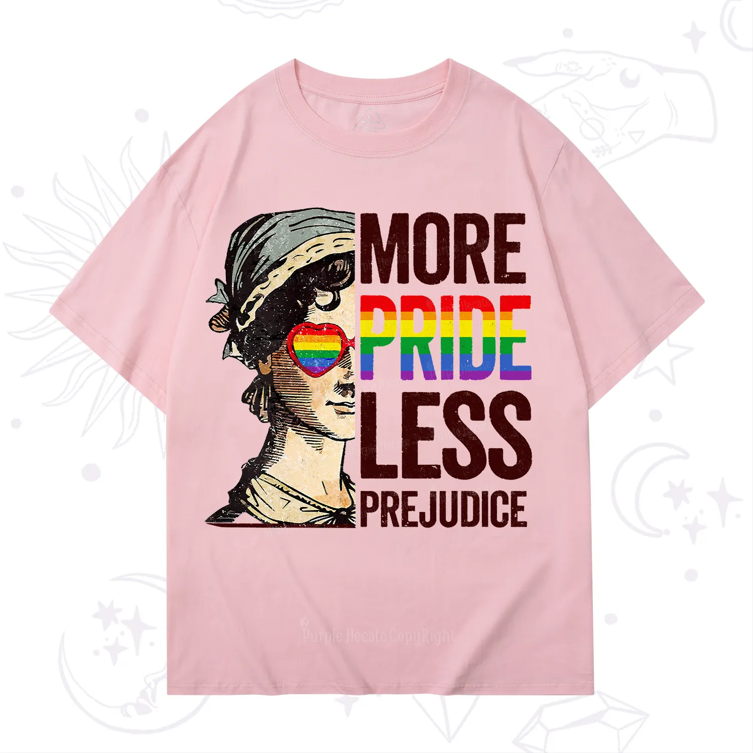 Purplehecate More Pride Less Prejudice Rainbow T-Shirt
