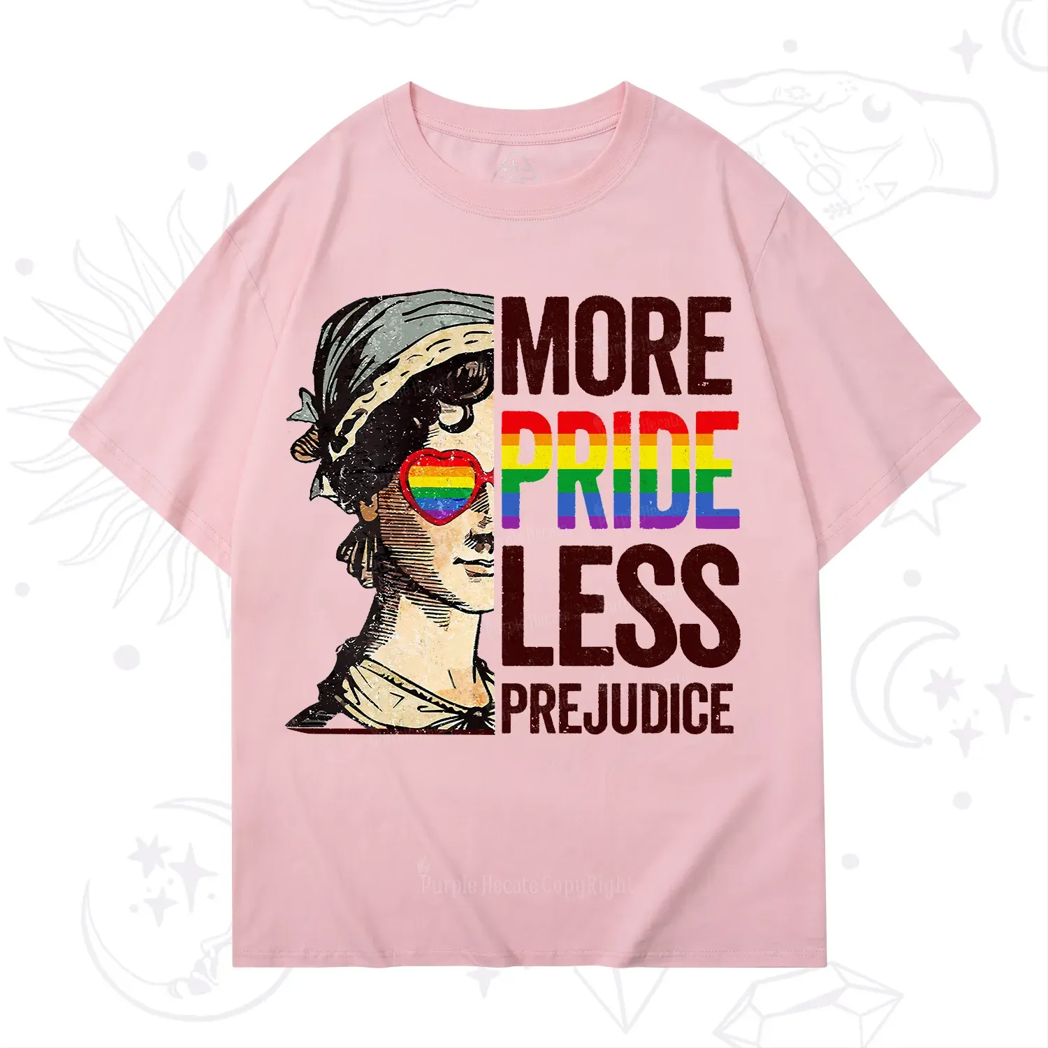 Purplehecate More Pride Less Prejudice Rainbow T-Shirt