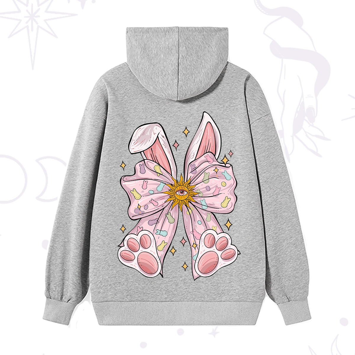 Purplehecate Mystical Bunny Bow Easter Hoodie