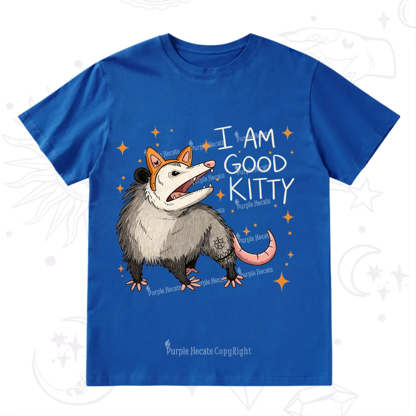 Purplehecate Funny Opossum I Am Good Kitty T-Shirt