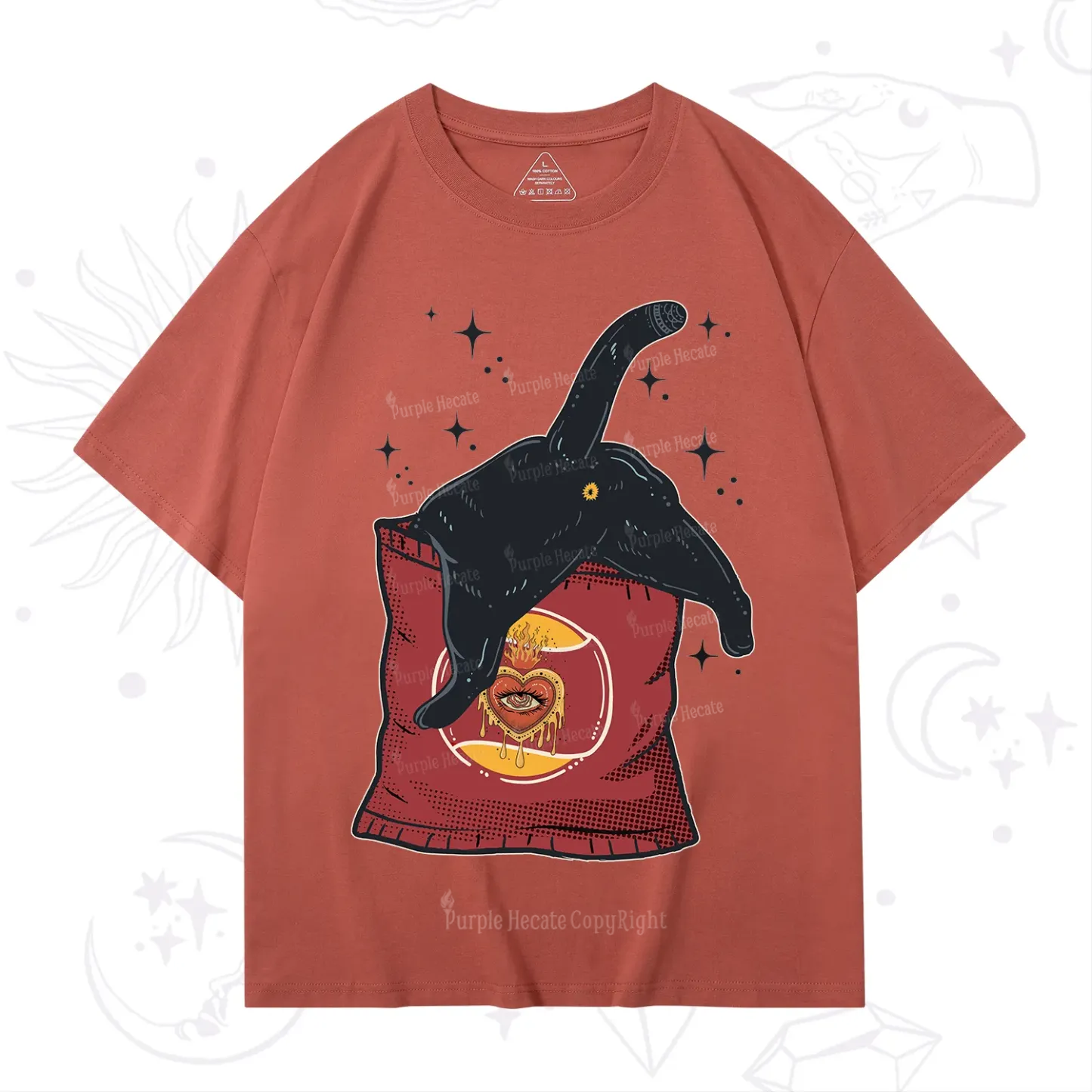 Purplehecate Curious Witch Cat T-Shirt