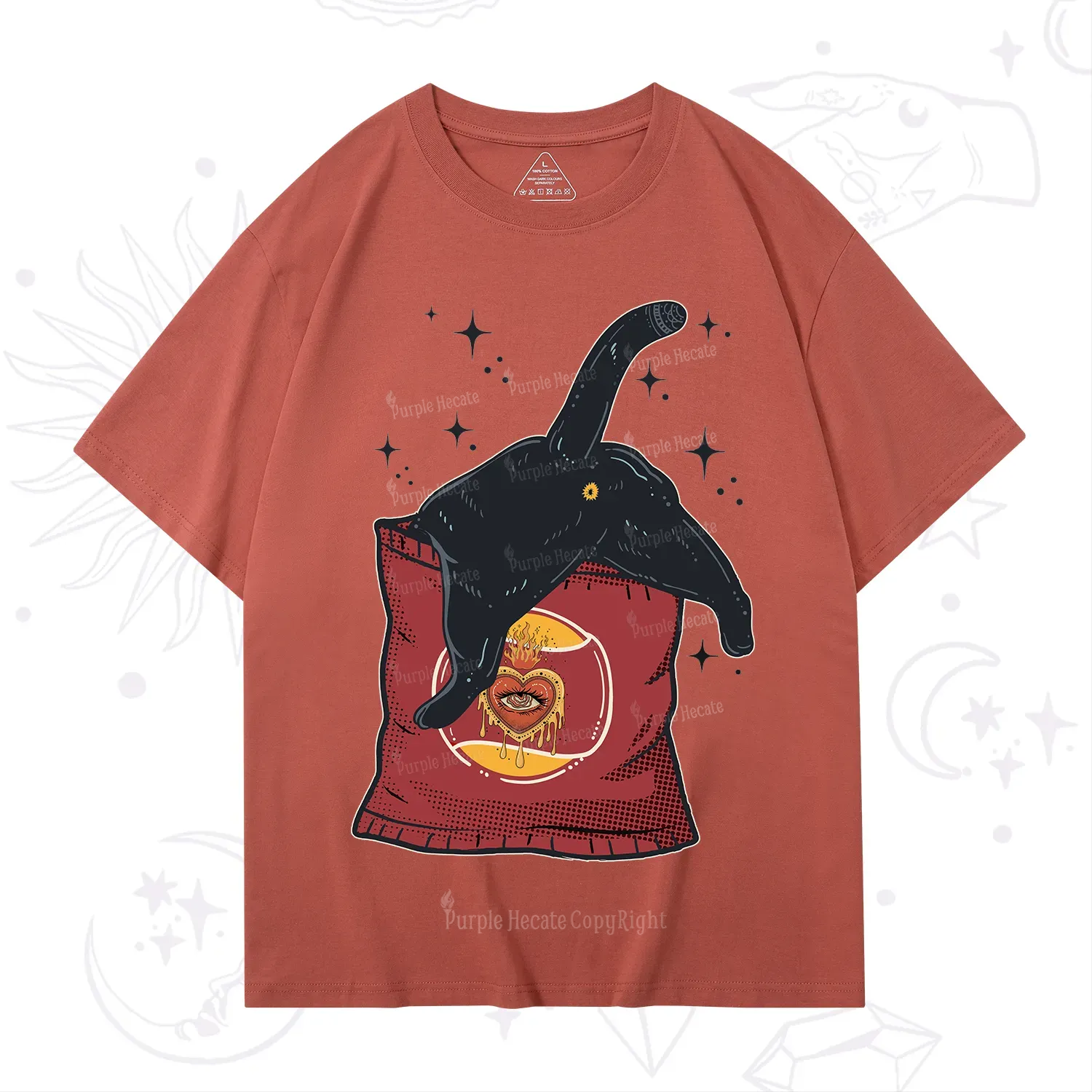 Purplehecate Curious Witch Cat T-Shirt