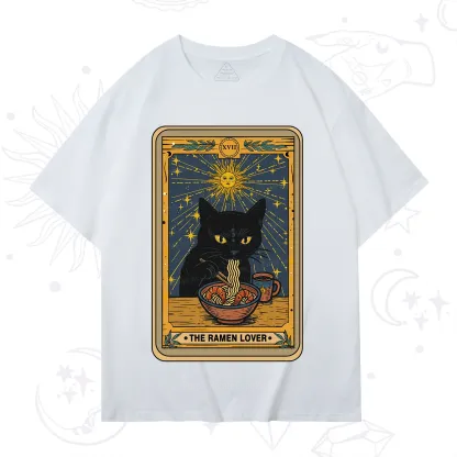 Purplehecate The Ramen Lover Cat Tarot T-Shirt