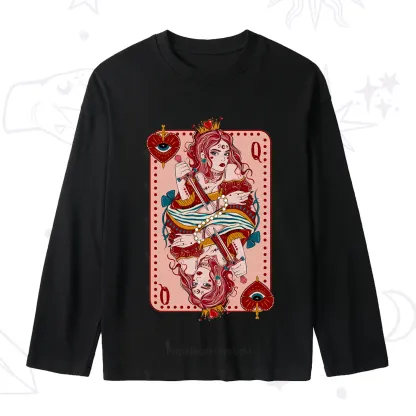 Purplehecate Queen of Hearts Slub Long Sleeve T-Shirt