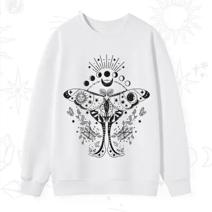 Purplehecate Moonlit Celestial Moth Sweatshirt