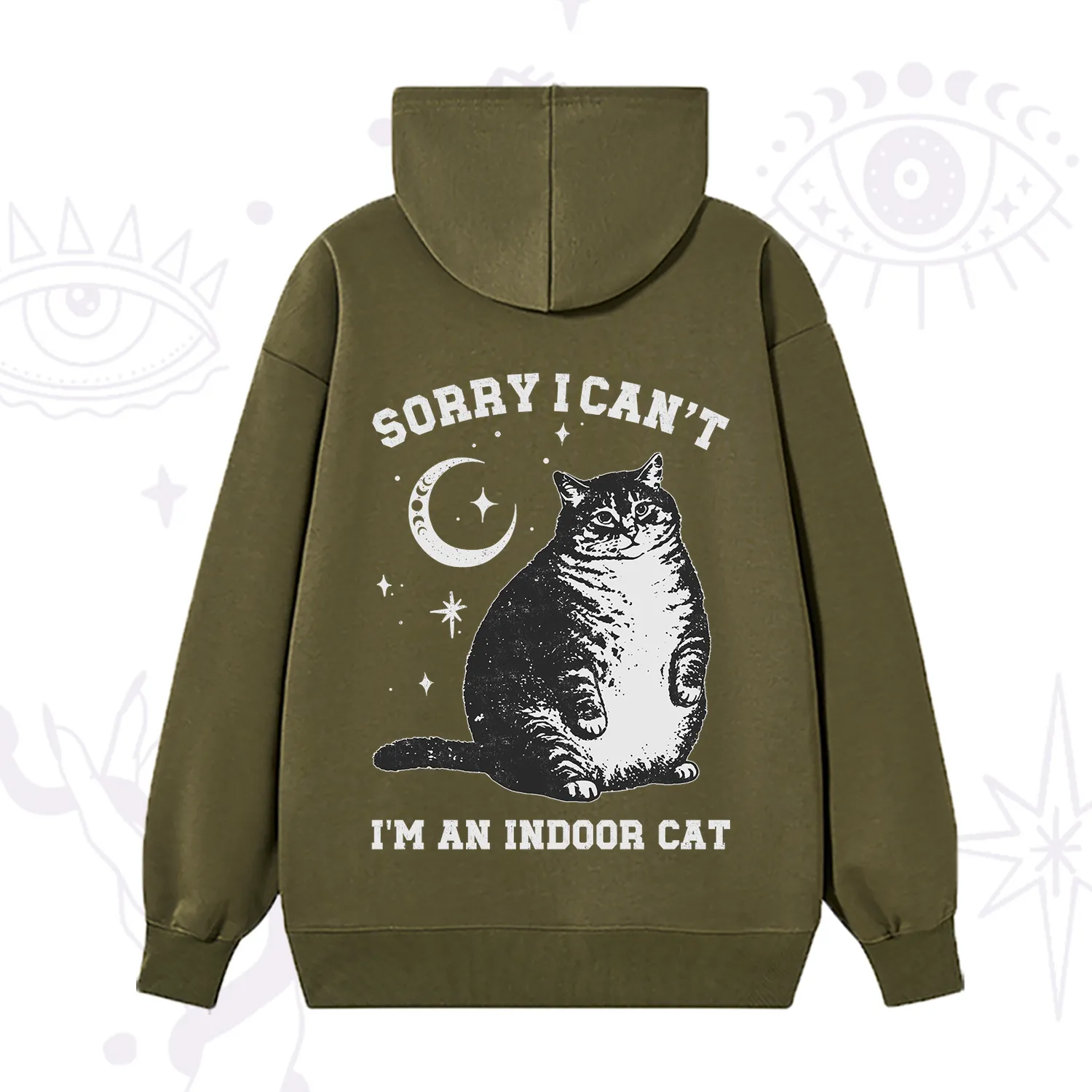 Purplehecate Sorry I Can't Go I'm an Indoor Cat Hoodie