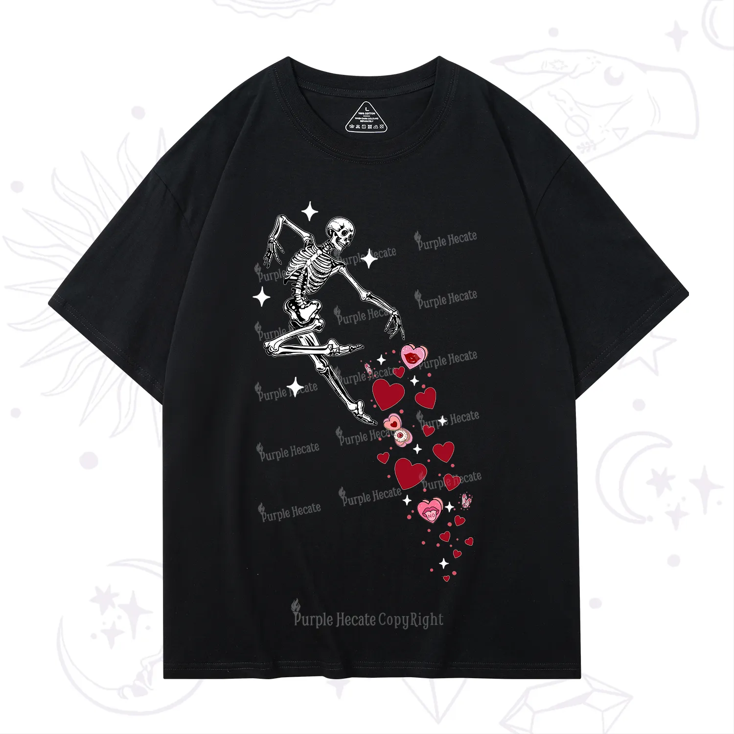 Purplehecate Dancing Skeleton of Love Valentine T-Shirt