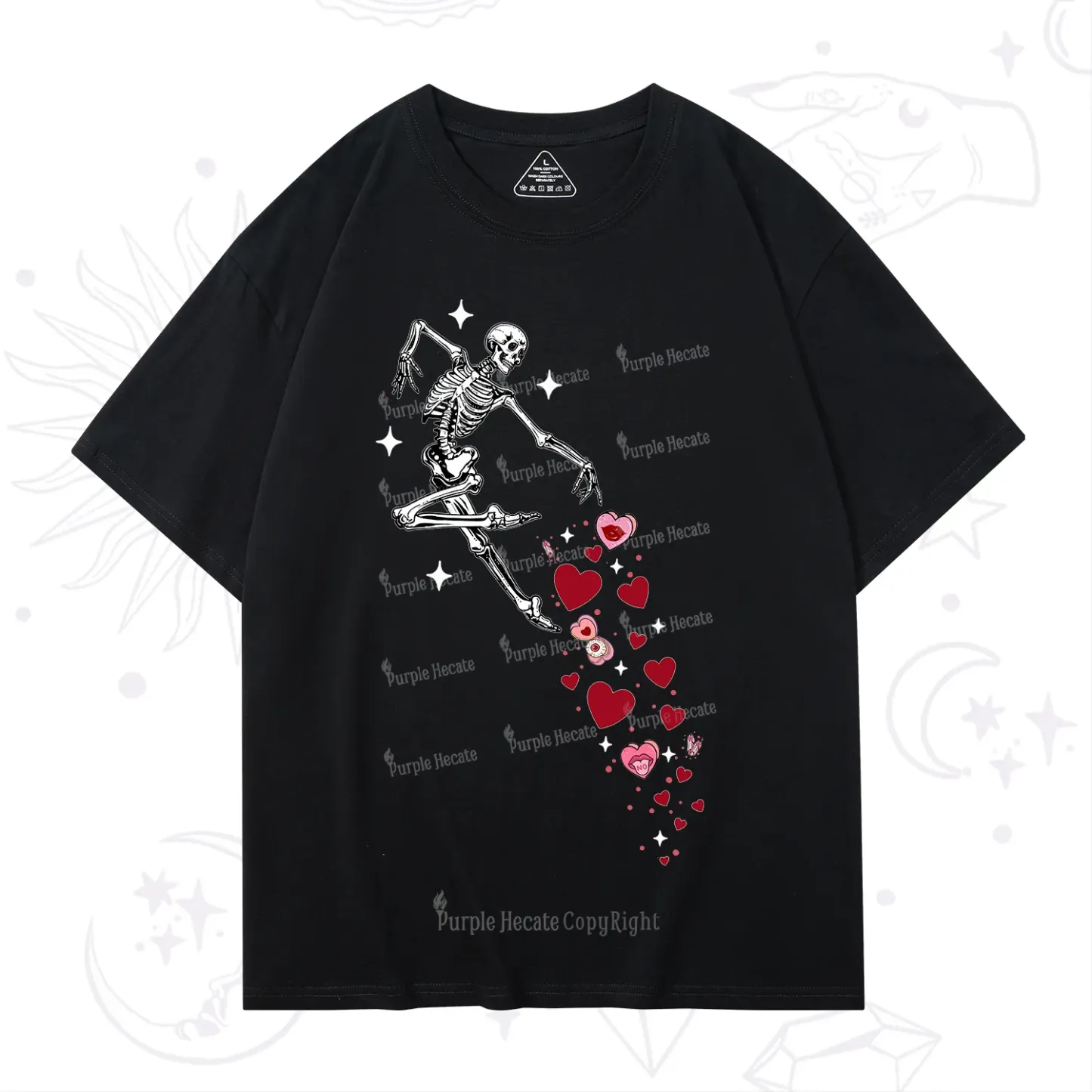 Purplehecate Dancing Skeleton of Love Valentine T-Shirt