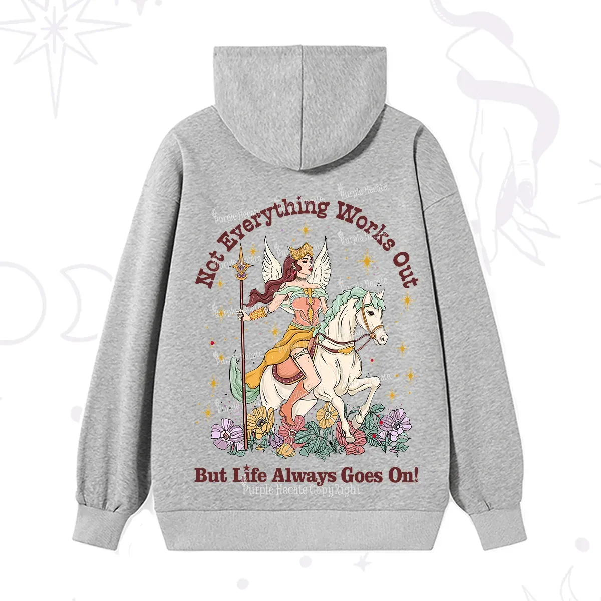 Purplehecate Not Everything Works Out But Life Always Goes On Hoodie