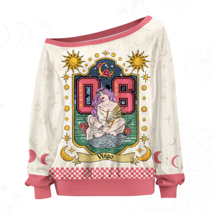 Purplehecate Virgo Zodiac Off The Shoulder Graphic Jersey