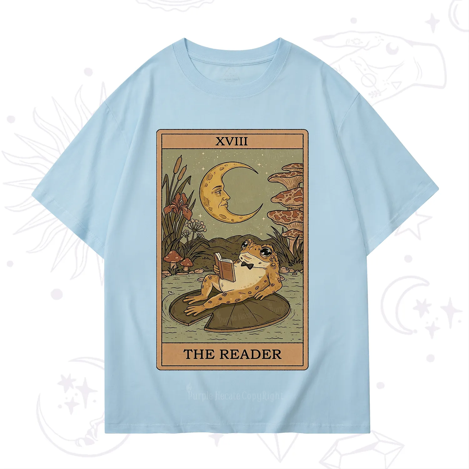 Purplehecate The Reader Frog Tarot T-Shirt