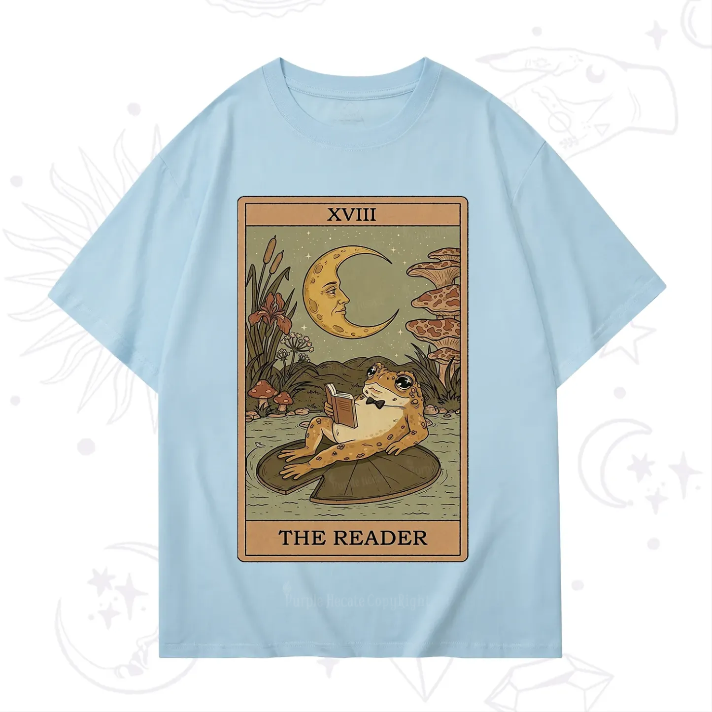 Purplehecate The Reader Frog Tarot T-Shirt