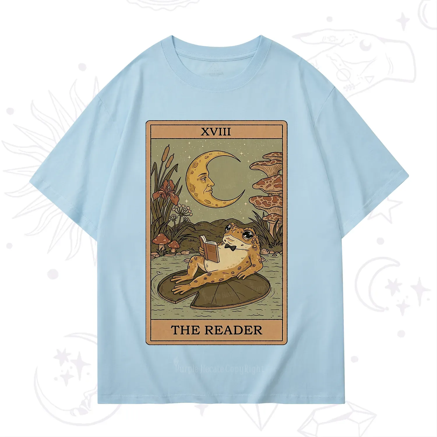 Purplehecate The Reader Frog Tarot T-Shirt