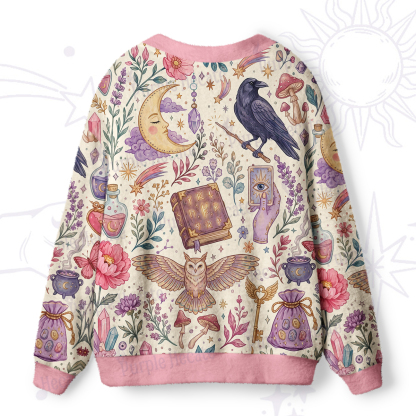 Purplehecate Enchanted Apothecary Raven Ugly Cardigan Sweaters