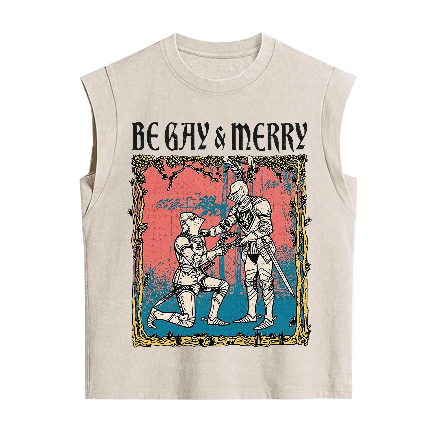 Purplehecate Be Gay & Merry Chivalry Pride Vintage Washed Tank