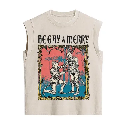 Purplehecate Be Gay & Merry Chivalry Pride Vintage Washed Tank