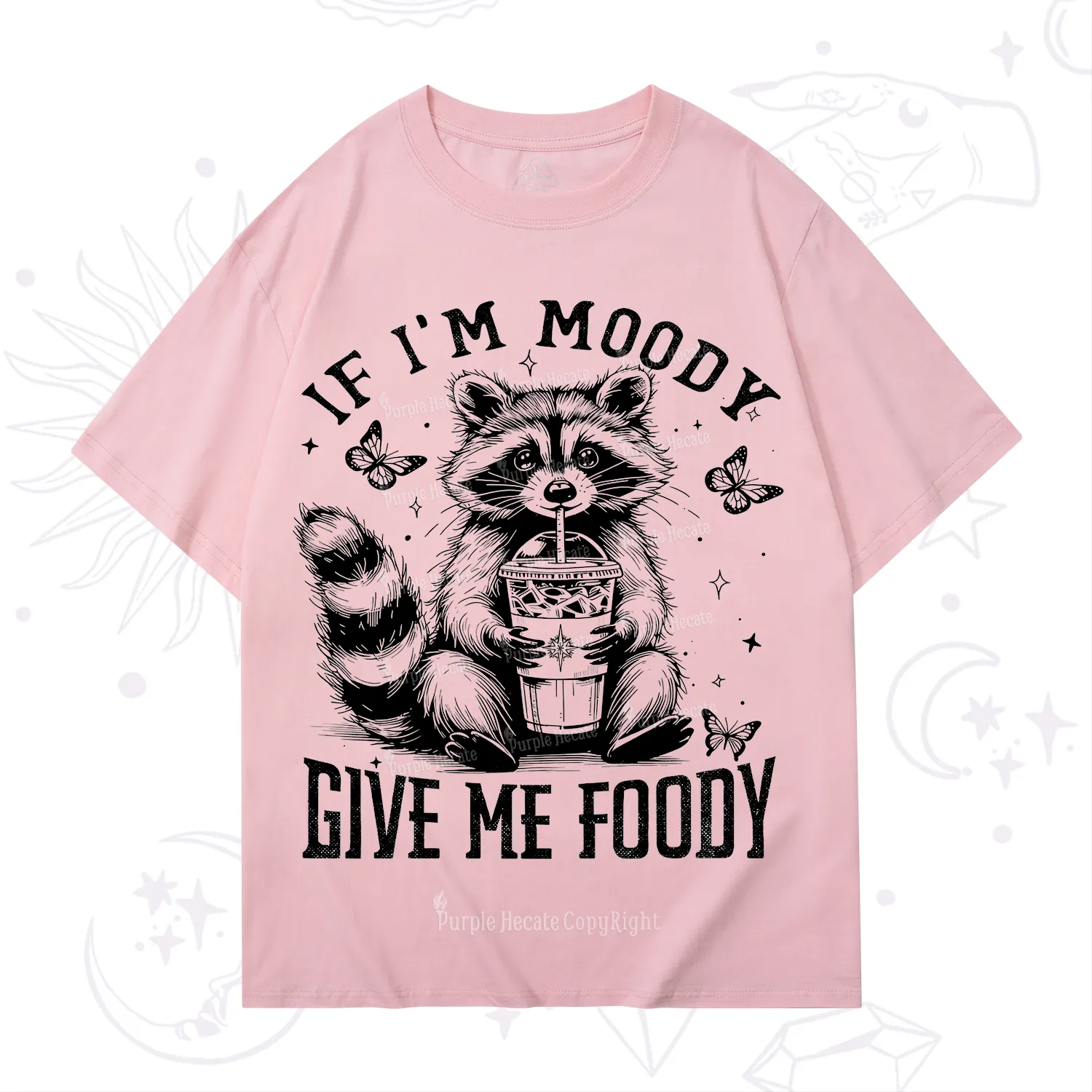 Purplehecate If I'm Moody Give Me Foody T-Shirt