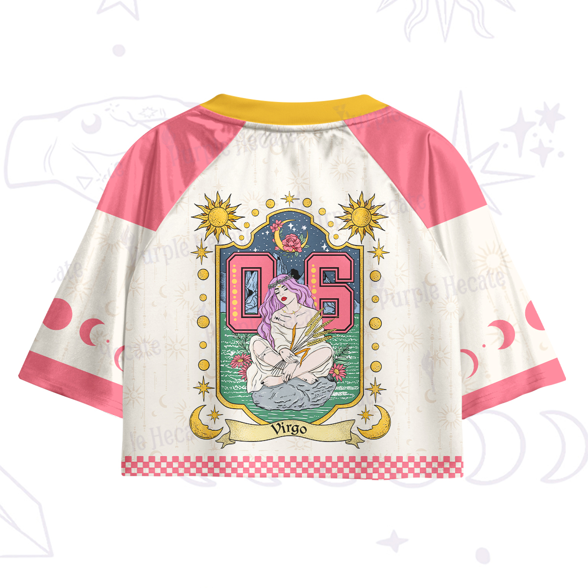 Purplehecate Virgo Zodiac Crop Jersey Top