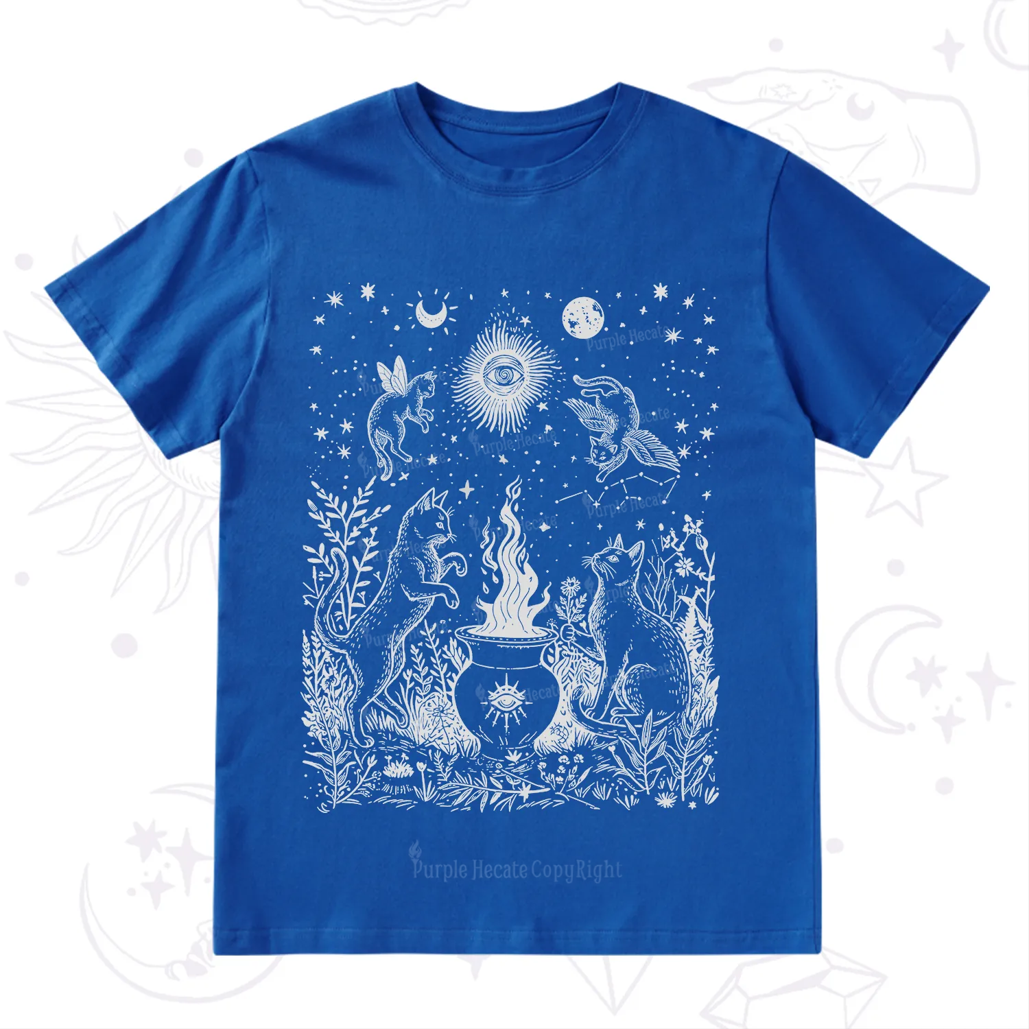 Purplehecate Midnight Meowgic Moon Ritual T-Shirt