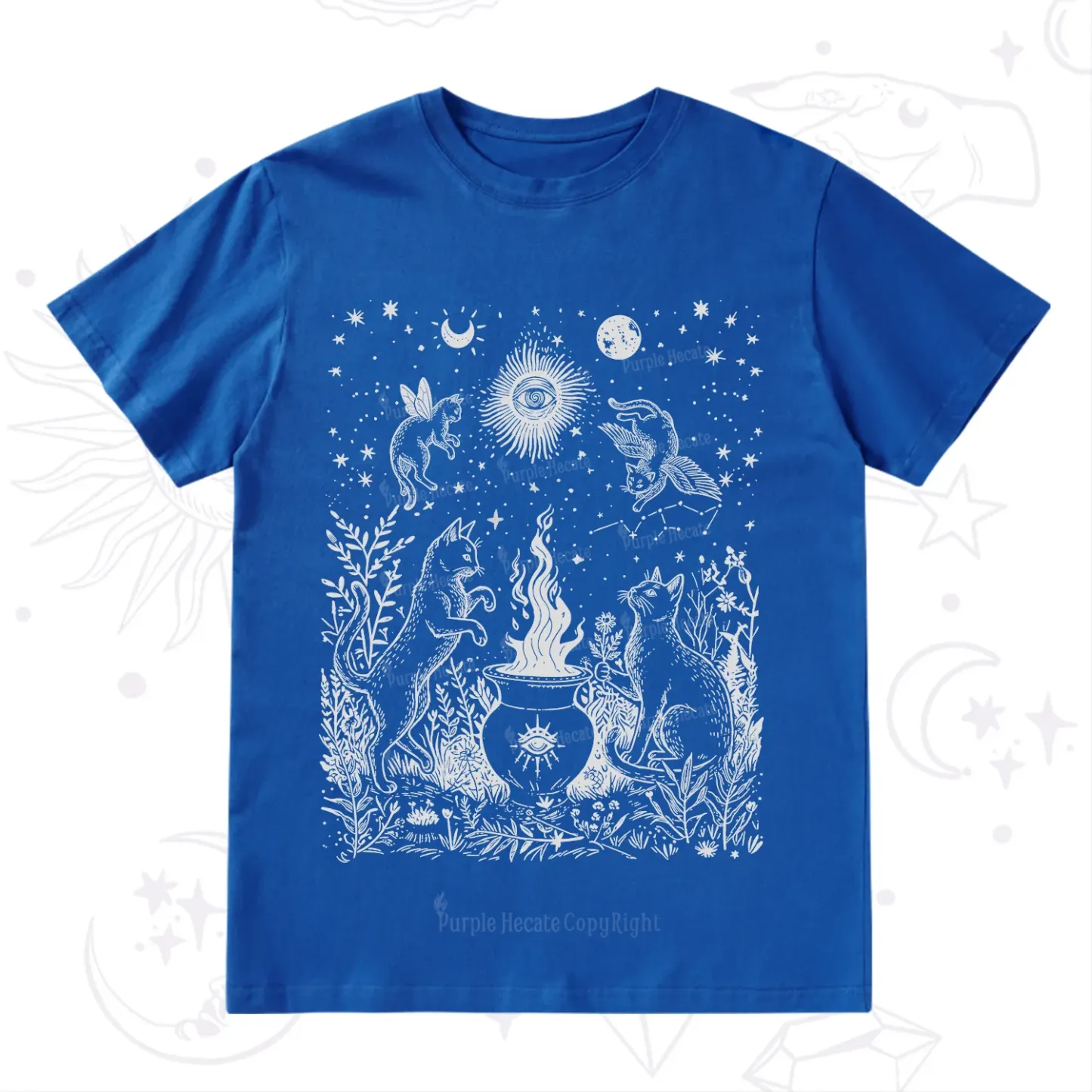 Purplehecate Midnight Meowgic Moon Ritual T-Shirt