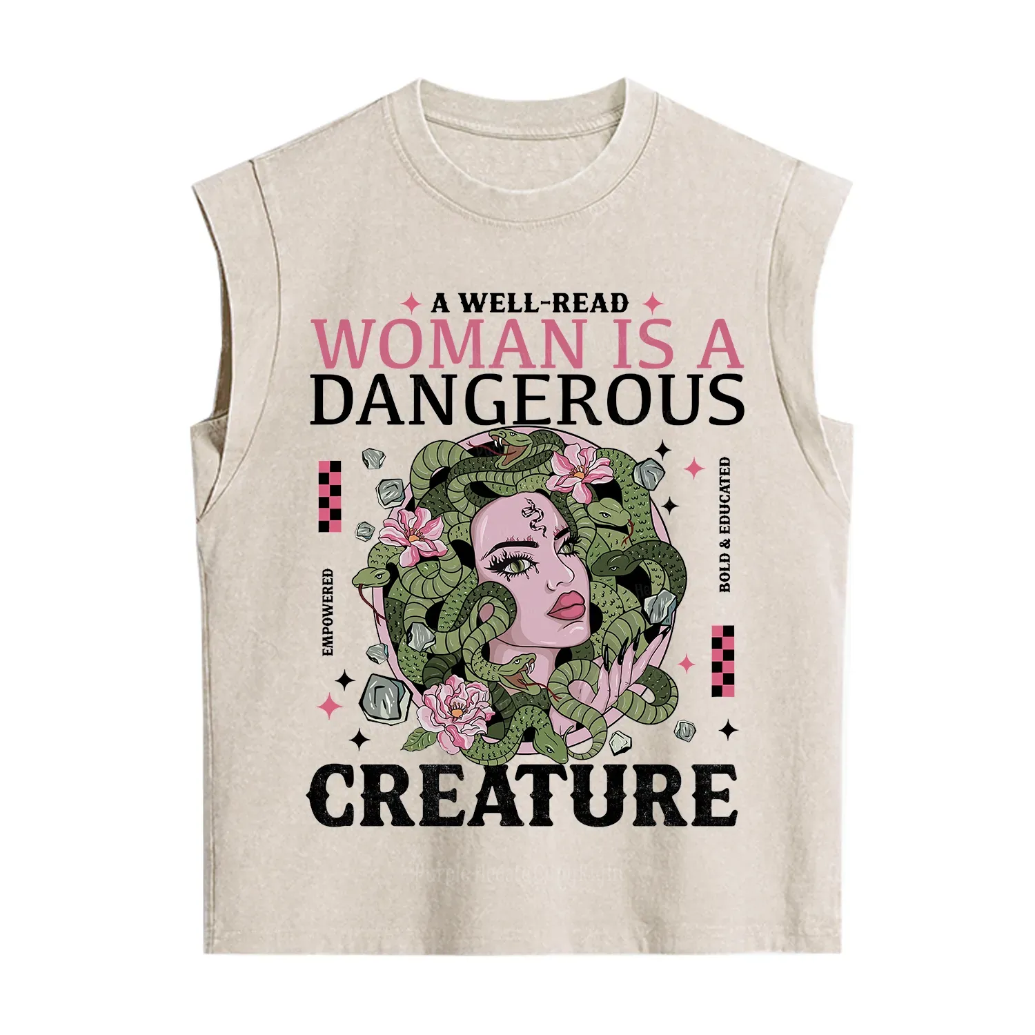 Purplehecate A Well Read Woman Is A Dangerous Vintage Washed Tank