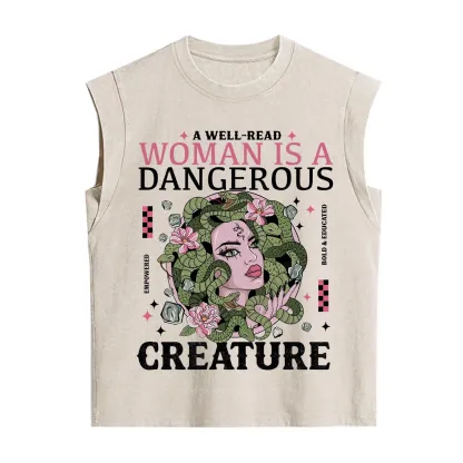 Purplehecate A Well Read Woman Is A Dangerous Vintage Washed Tank