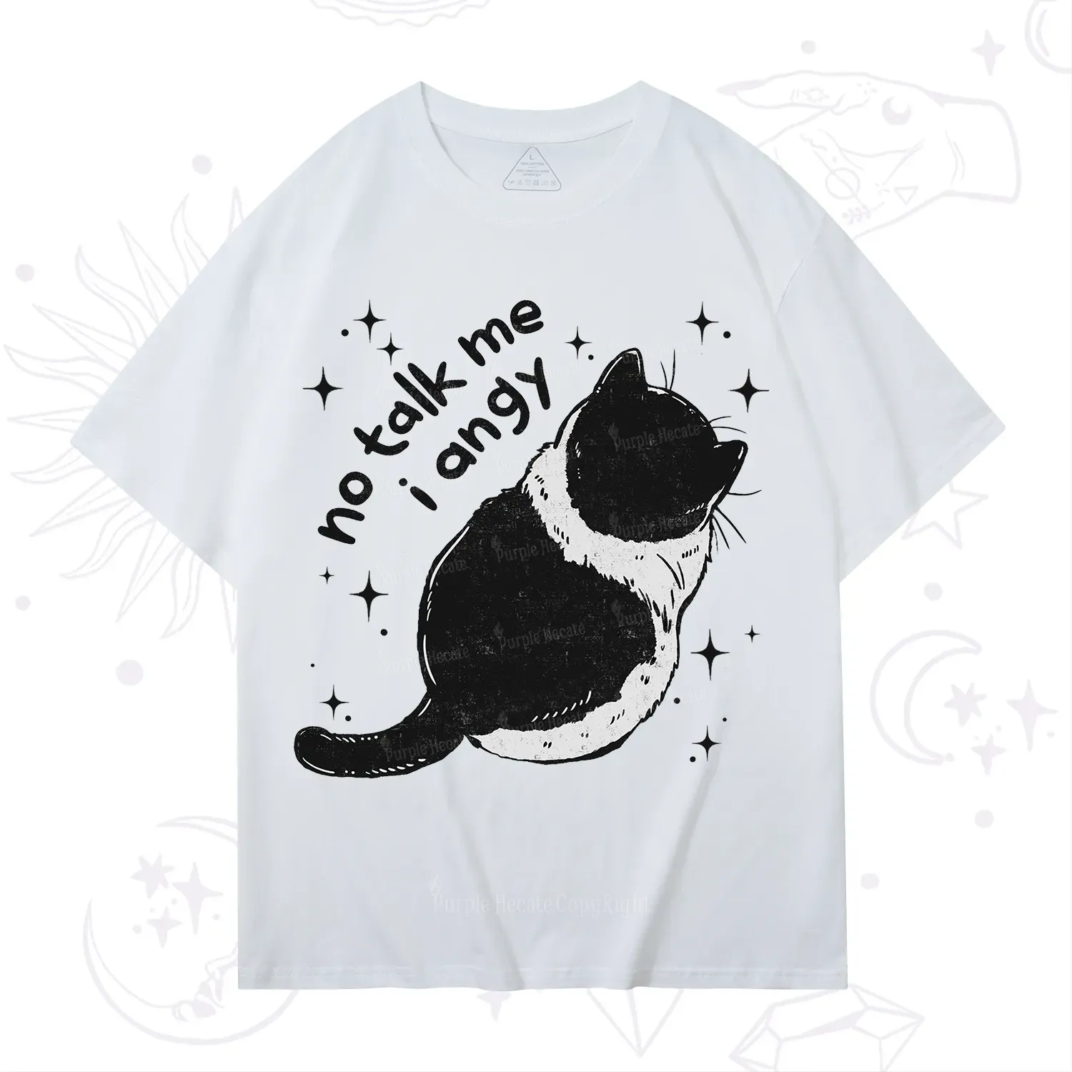 Purplehecate No Talk Me Im Angy Cat T-Shirt