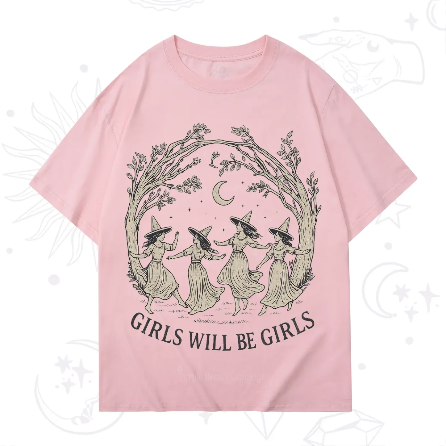 Purplehecate Girls Will Be Girls Witch T-Shirt