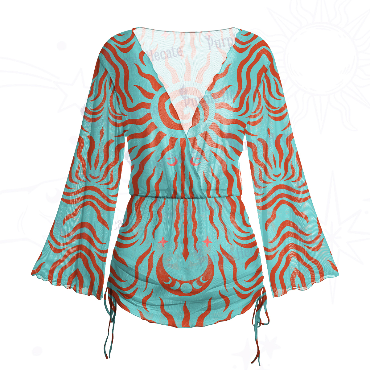 Purplehecate Solar Ritual Mesh Cover Up Dress
