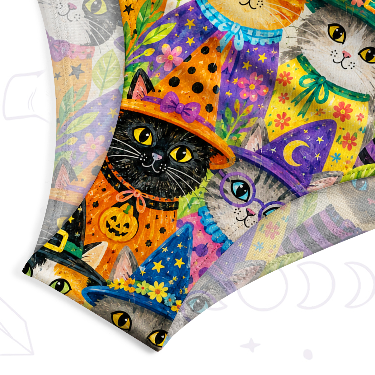 Purplehecate Witchy Meow-Meow Gathering One-Piece Swimsuit